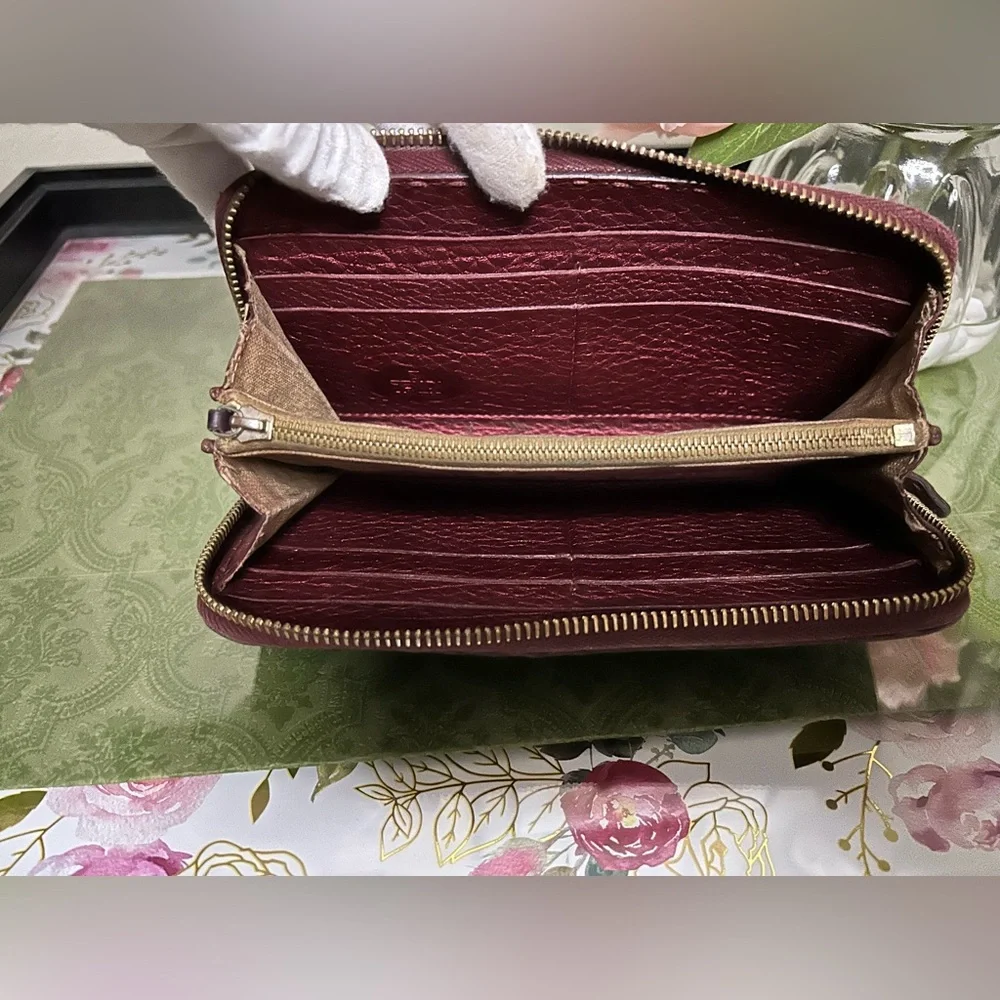 Fendi Selleria Deep Burgundy Leather Wallet
